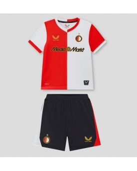 Billige Fotballdrakt Feyenoord Replika Hjemmedraktsett Barn 2025-26 Kortermet (med bukser)